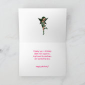 花の妖精のバースデー・カード カード (内部)