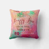 花の妖精パープルピンクのフローラ女の子のベビー状態 クッション (裏面)