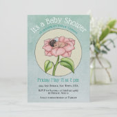 花の妖精ベイビー フェアリー フラワー ベビーシャワー 招待状 (スタンド正面)