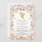 花の妖精ベビーシャワー招待状 招待状 (正面)
