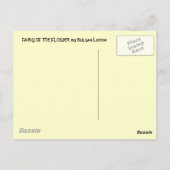 花の妖精赤い黄色のファンタジー ポストカード (裏面)