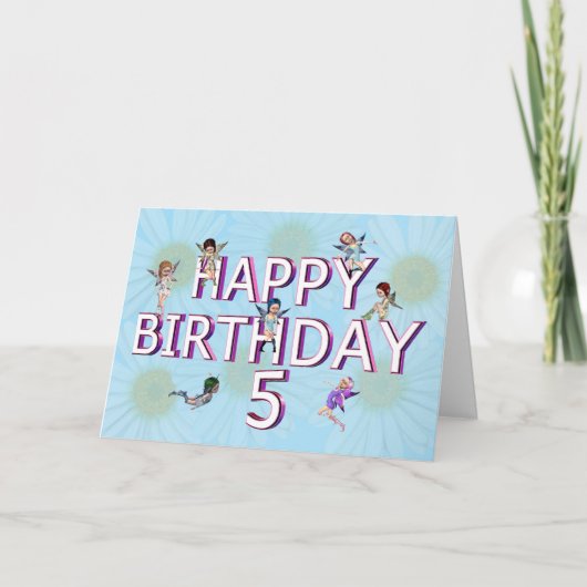 花の妖精5th誕生日カード カード (正面)