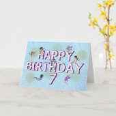 花の妖精7th誕生日カード カード (黄色い花)