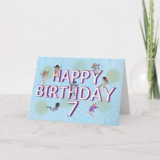花の妖精7th誕生日カード カード (正面)