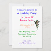 花の妖精7th誕生日パーティーの招待 招待状 (裏面)