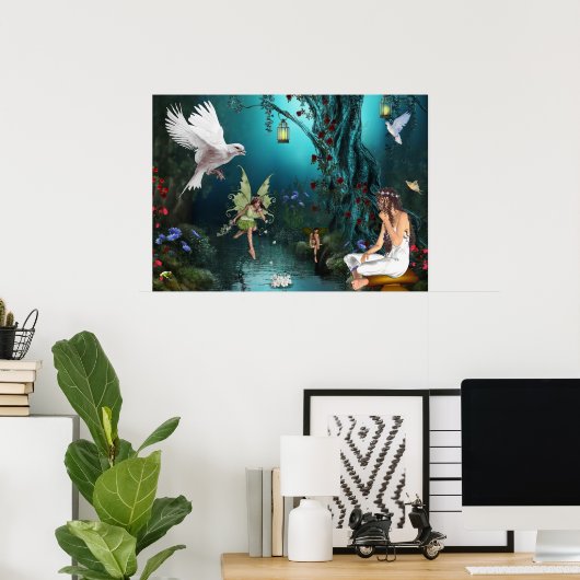 花の妖精 ポスター (ホームオフィス)