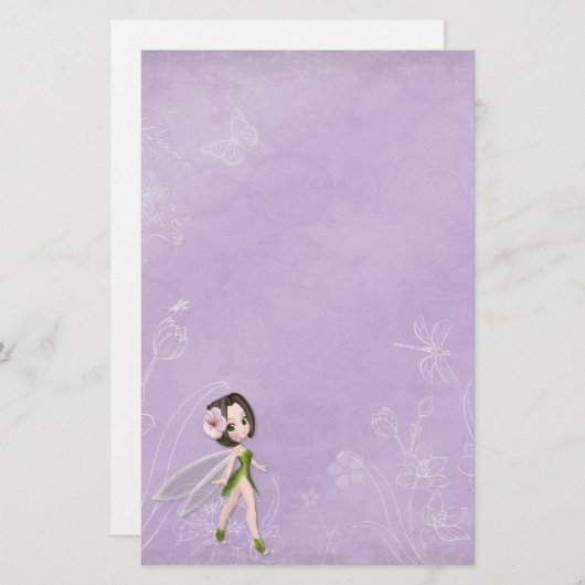 花の妖精 便箋 (正面/裏面)