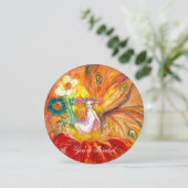 花の妖精 赤 ピンク 緑 黄色 金色の輝き 招待状 (スタンド正面)