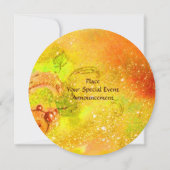 花の妖精 赤 黄 金の輝き 招待状 (裏面)