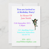 花の妖精 10歳の誕生日パーティー招待状 招待状 (裏面)