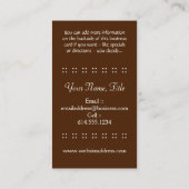 花の妖精D2ファンタジーのWhimiscalの名刺 名刺 (裏面)