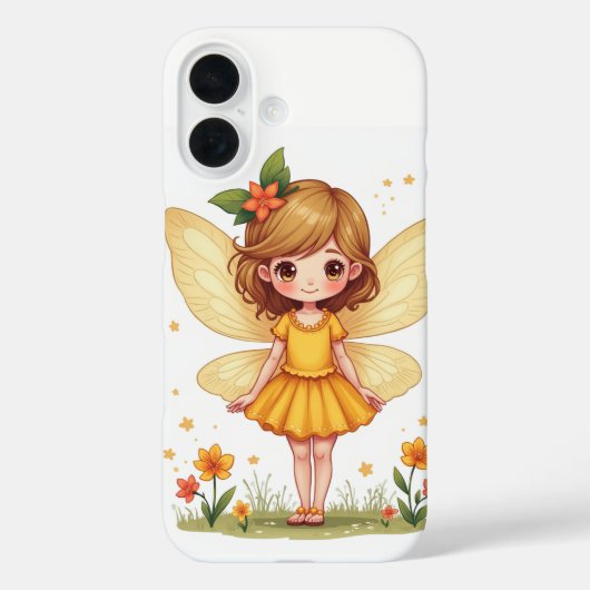 花の妖精iPhone 16ケース Case-Mate iPhoneケース (裏面)