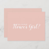 花の娘になってくれるかフラワーガール提案 招待状 (正面/裏面)