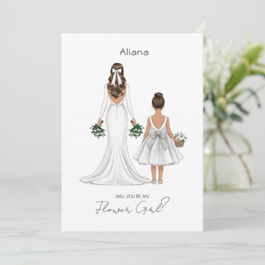 花の娘になってくれるか？カスタムイラストレーション 招待状 (スタンド正面)