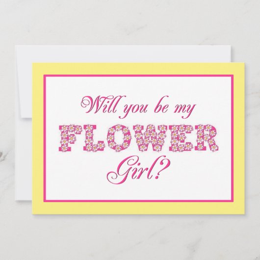 花の娘になってくれるか?カスタムウェディングカード 招待状 (正面)