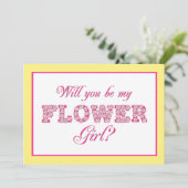 花の娘になってくれるか?カスタムウェディングカード 招待状 (スタンド正面)