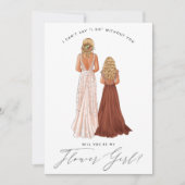 花の娘になってくれるか？ガウン姿の女の子が侵入 招待状 (正面)