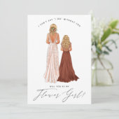 花の娘になってくれるか？ガウン姿の女の子が侵入 招待状 (スタンド正面)