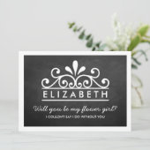 花の娘になってくれるか?シャルボードティアラカード 招待状 (スタンド正面)