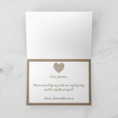 花の娘になってくれるか？バーラップハートカード 招待状 (内部)