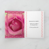 花の娘になってくれるか？ピンクドレス 招待状 (内部)