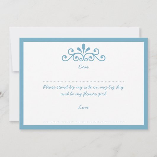 花の娘になってくれるか？ブルーティアラカード 招待状 (裏面)