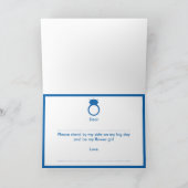 花の娘になってくれるか？ブルーリングや輪カード 招待状 (内部)