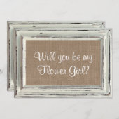 花の娘になってくれるか?白素朴枠 招待状 (正面/裏面)