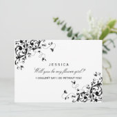 花の娘になってくれるか？白黒の渦巻き 招待状 (スタンド正面)