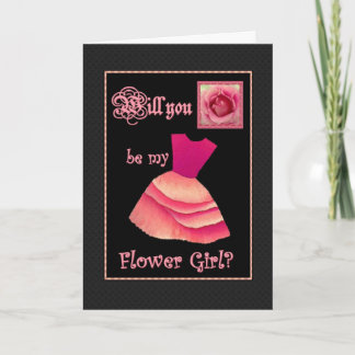 花の娘になってくれるか?赤いドレス 招待状