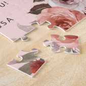 花の娘になってくれるか？赤面ピンクフローラ ジグソーパズル (側面)