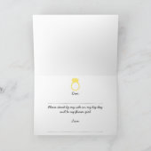 花の娘になってくれるか？黄色のリングや輪カード 招待状 (内部)