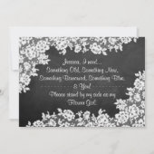 花の娘になってくれるか？黒板とレース 招待状 (裏面)