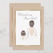 花の娘の金ゴールド結婚か 招待状 (正面/裏面)