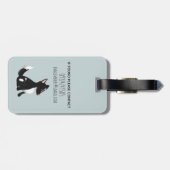 花の子どもたちがかわいい犬の漫画 ラゲッジタグ (裏面横)