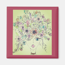 花の子ども用磁石