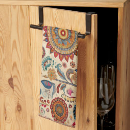 花の子フォークアートキッチンタオル キッチンタオル