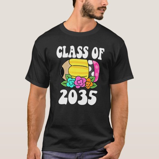 花の子供たち2035年卒園・入学クラス PreK ペン Tシャツ (正面)