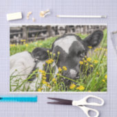 花の子牛のイメージのティッシュペーパー 薄葉紙 (クラフト)