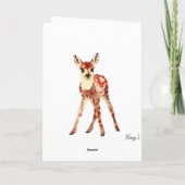 花の子鹿のバレンタインカード シーズンカード (裏面)