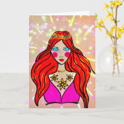 花の子 カード (黄色い花)