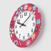 花の子 ラージ壁時計 (傾斜)