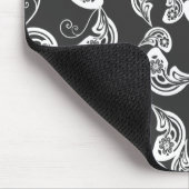 花の孔雀パターン白くカスタムなギフトのマウスパッド マウスパッド (コーナー)