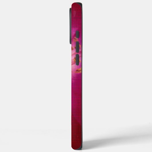 花の完成:市松模様にバラ花の模様アート Case-Mate iPhoneケース (裏面 / 左)