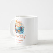 花の完璧なブレンド ウェディング カップルシャワー コーヒーマグカップ (正面左)