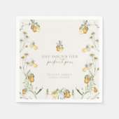 花の完璧な梨のブライダルシャワー スタンダードカクテルナプキン (正面)