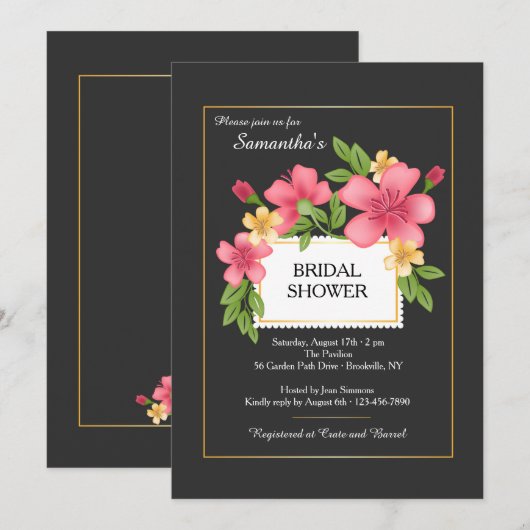 花の完美招待状 招待状 (正面/裏面)