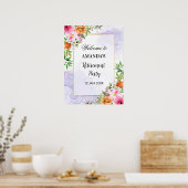 花の定年パーティー歓迎サイン ポスター (キッチン)