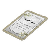 花の宝石 シルバーフレーム ゴールド＆シルバー ウェディング マグネット (左側)