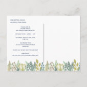 花の家族会のピクニック インビテーションポストカード (裏面)